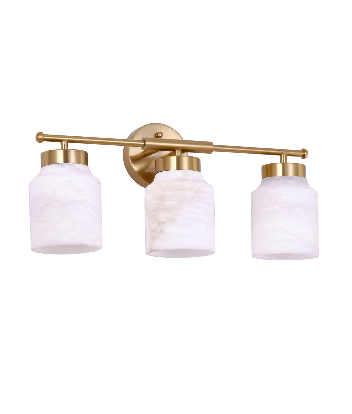 Tufo Interior White Jar Alabaster with Brass Highlight Wall Light (TUFO-W2)