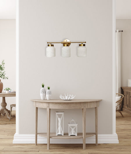 Tufo Interior White Jar Alabaster with Brass Highlight Wall Light (TUFO-W2)
