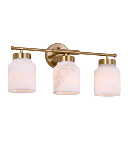 Tufo Interior White Jar Alabaster with Brass Highlight Wall Light (TUFO-W2)