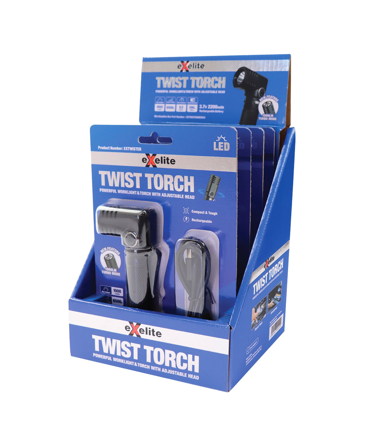 Twist Torch Powerful Worklight / Torch with Adjustable Head