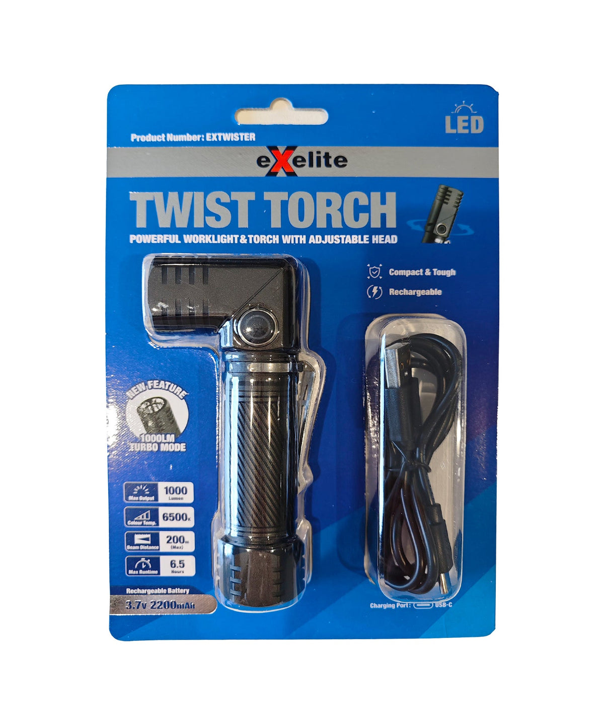 Twist Torch Powerful Worklight / Torch with Adjustable Head