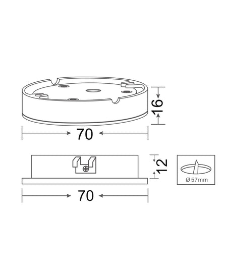UB Surface Mounted or Recessed Option Cabinet Underbench LED Tri-CCT Utility Light - Driver