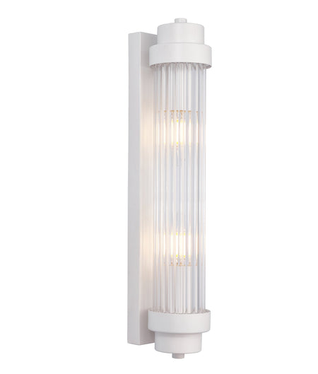 Varillas Interior Up/Down Clear Glass Rod Wall Light - White