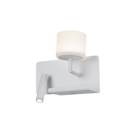 Oriented 9W LED Right Hand Interior Wall Light Matt White / Warm White
