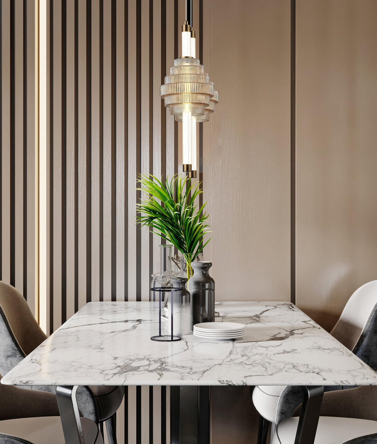 Wand Interior LED Tri-CCT Spinning Top Pendant Light IP20 - Amber