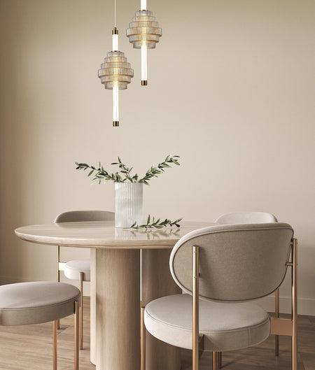 Wand Interior LED Tri-CCT Spinning Top Pendant Light IP20 - Amber