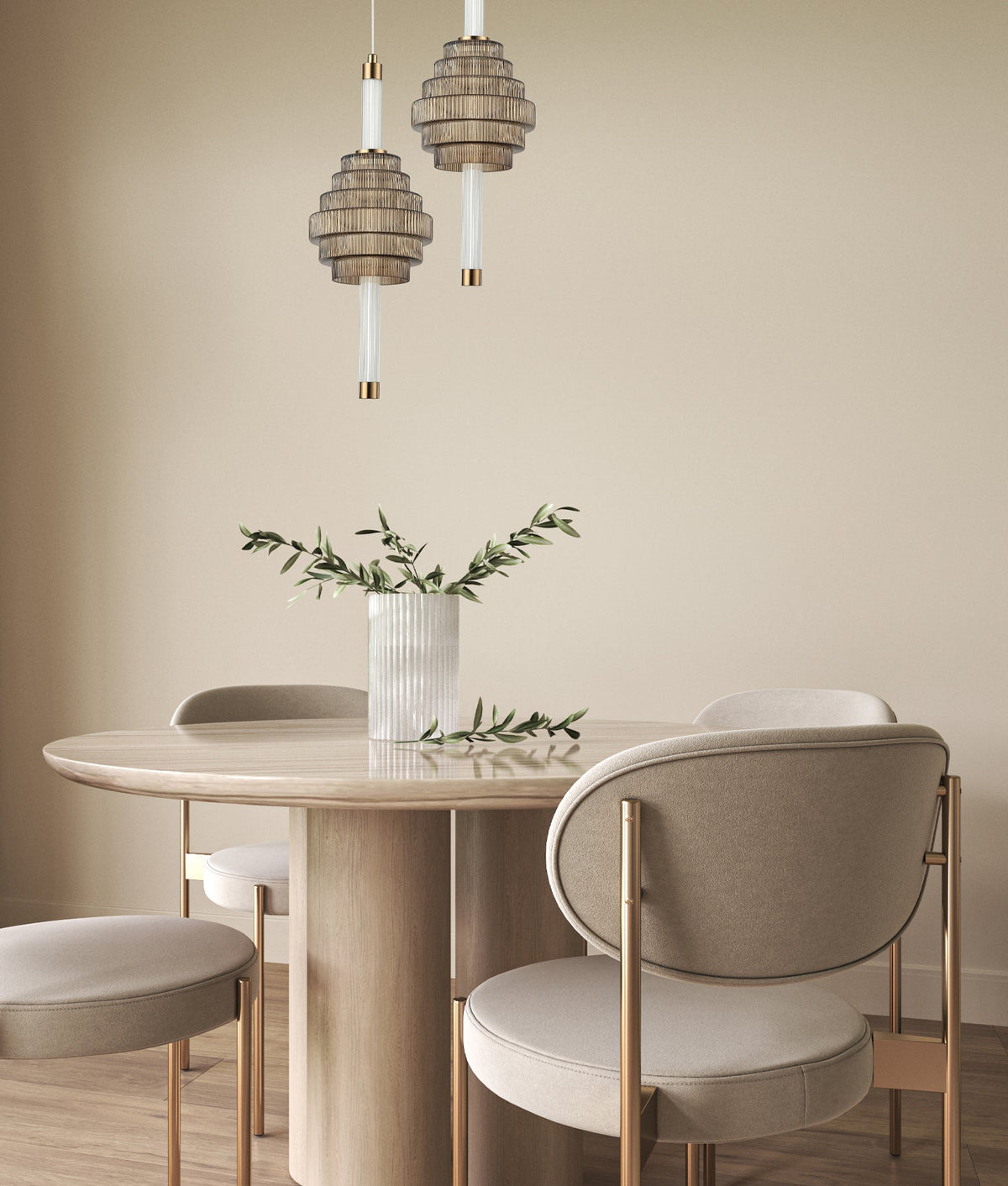 Wand Interior LED Tri-CCT Spinning Top Pendant Light IP20 - Coffee