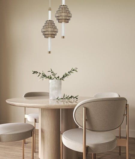 Wand Interior LED Tri-CCT Spinning Top Pendant Light IP20 - Coffee