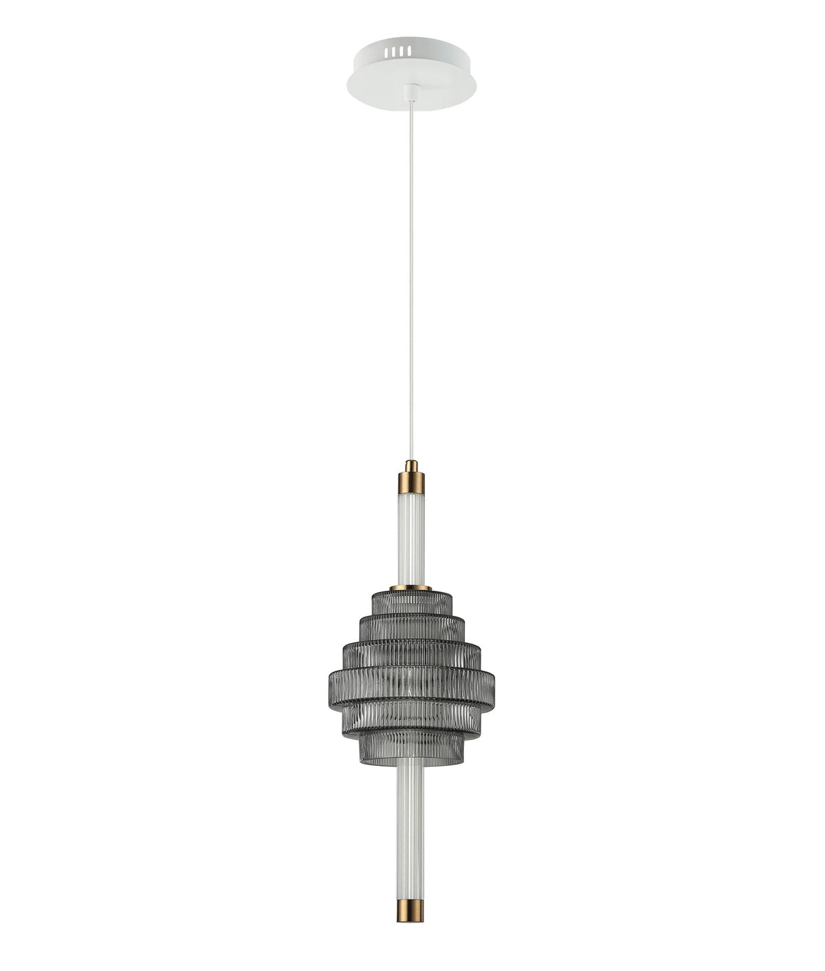 Wand Interior LED Tri-CCT Spinning Top Pendant Light IP20 - Smokey Grey