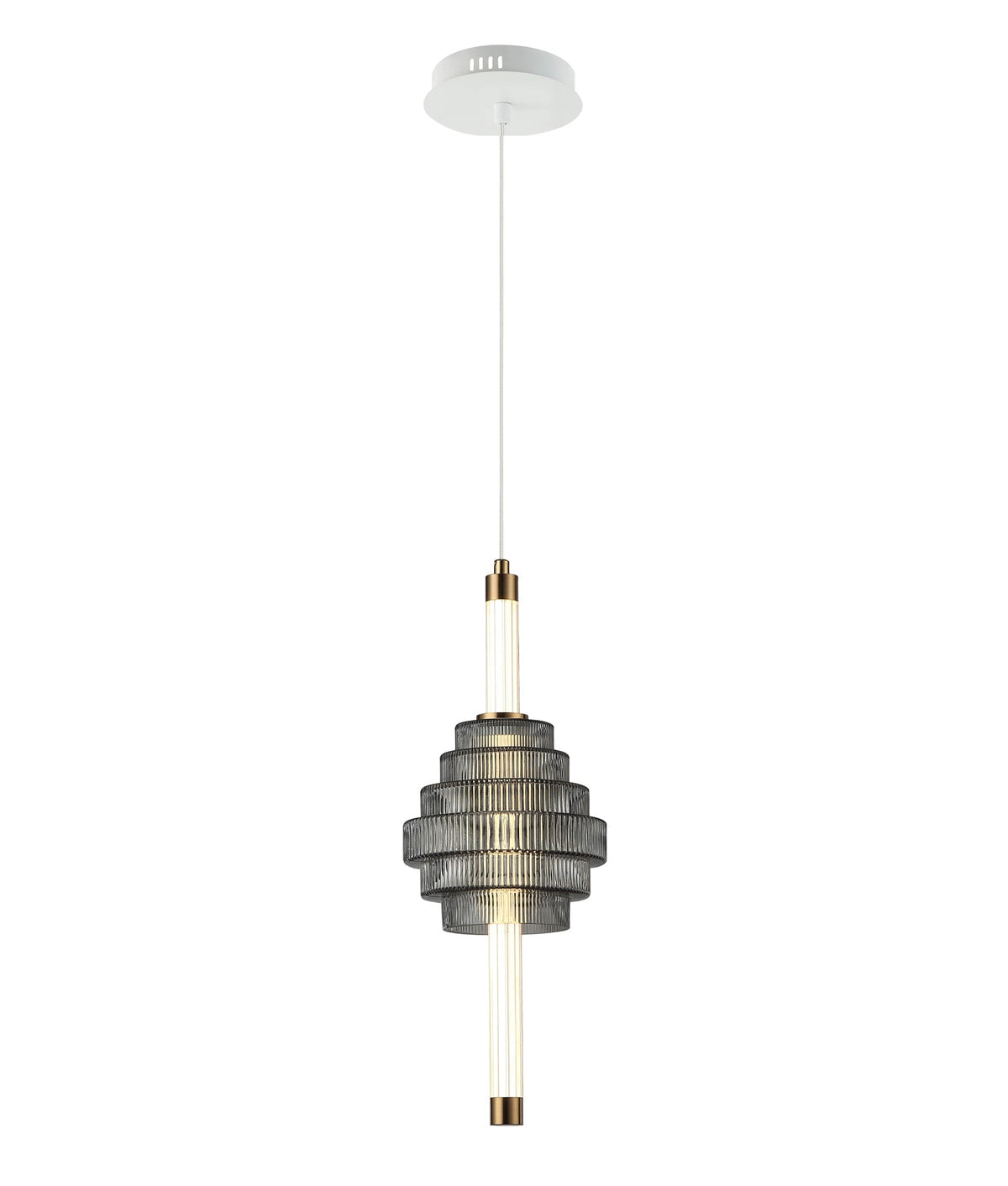 Wand Interior LED Tri-CCT Spinning Top Pendant Light IP20 - Smokey Grey