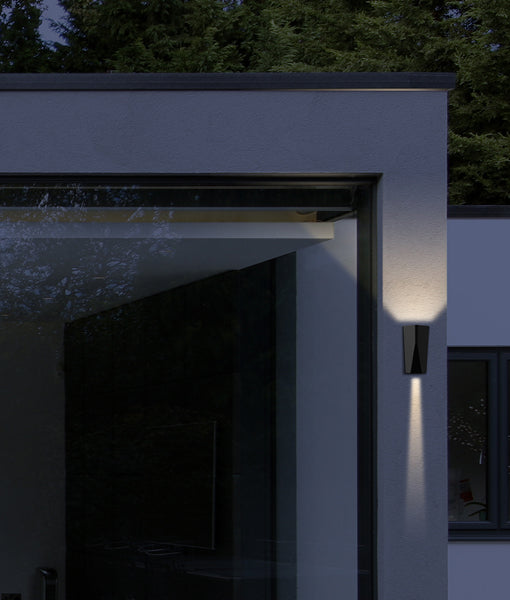 Wigtri Exterior LED Tri-CCT Surface Mounted Featured Up/Down Wall Light IP65 - Dark Grey