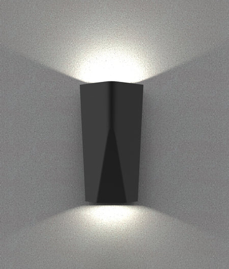 Wigtri Exterior LED Tri-CCT Surface Mounted Featured Up/Down Wall Light IP65 - Dark Grey
