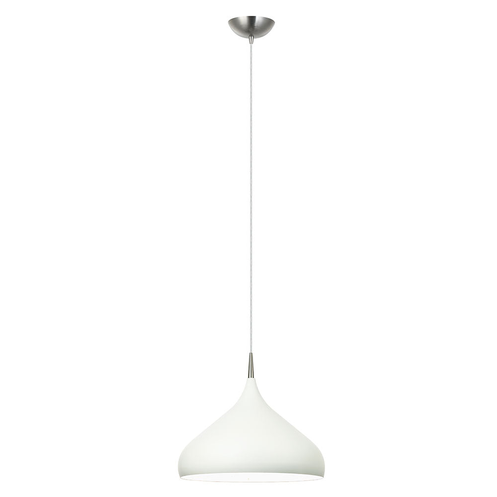 Dome Shape Large Pendant White