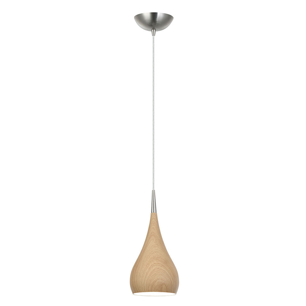 Bell Shape Small Pendant Oak Look