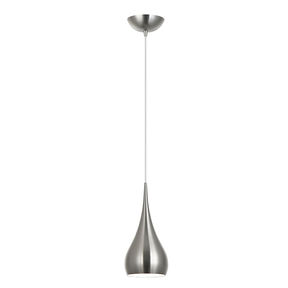 Bell Shape Small Pendant Satin Nickel