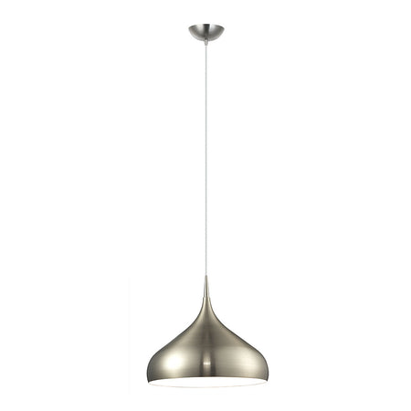 Dome Shape Large Pendant Satin Nickel