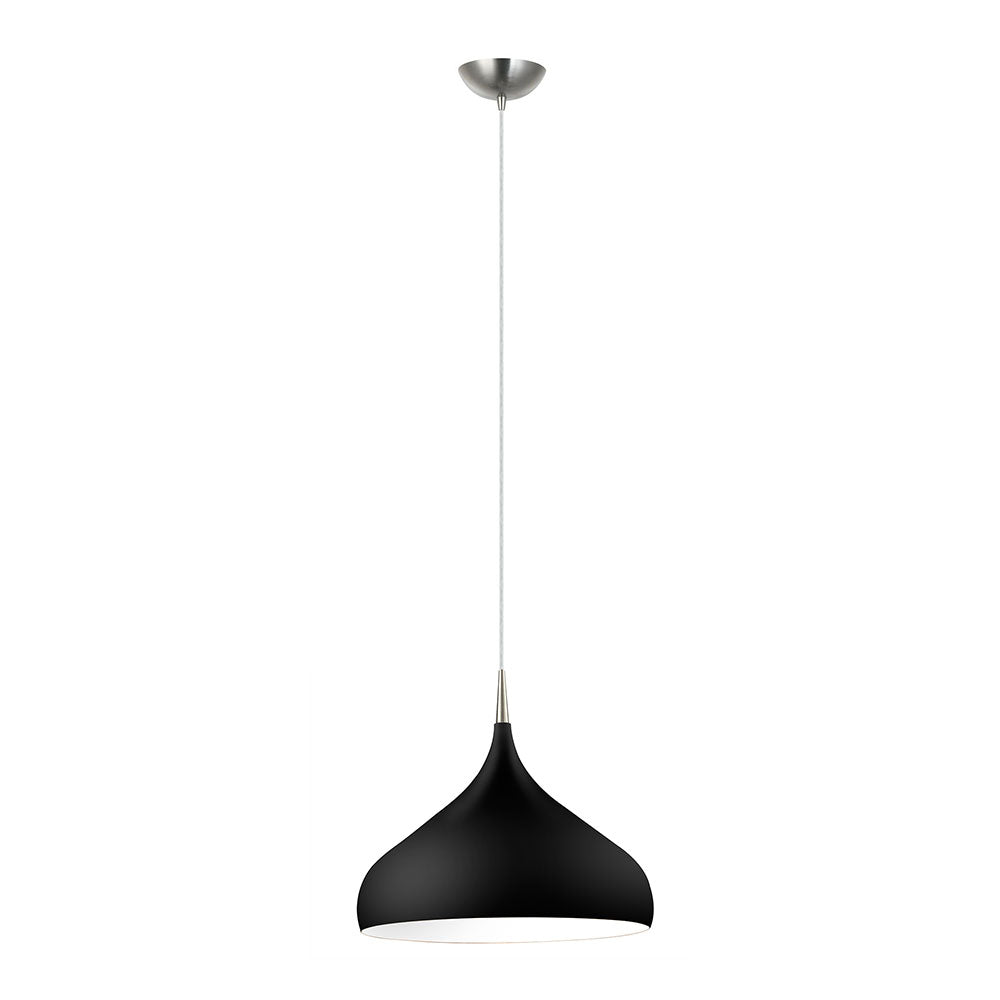 Dome Shape Large Pendant Black