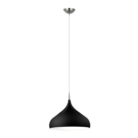 Dome Shape Large Pendant Black