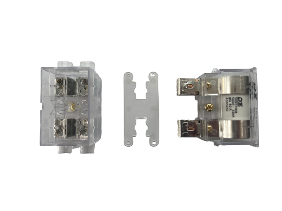 100A HRC Fuse Holder Back Wired with 80A HRC Fuse Link - Clear (NSW)