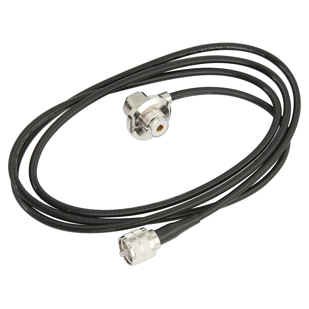 1.5 metres coaxial cable with PL259 termination and antenna base