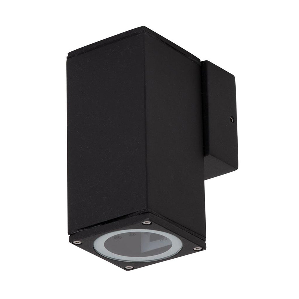 Alpha-1 6W 240V GU10 Fixed Wall Pillar Light Black / Tri-Colour IP65