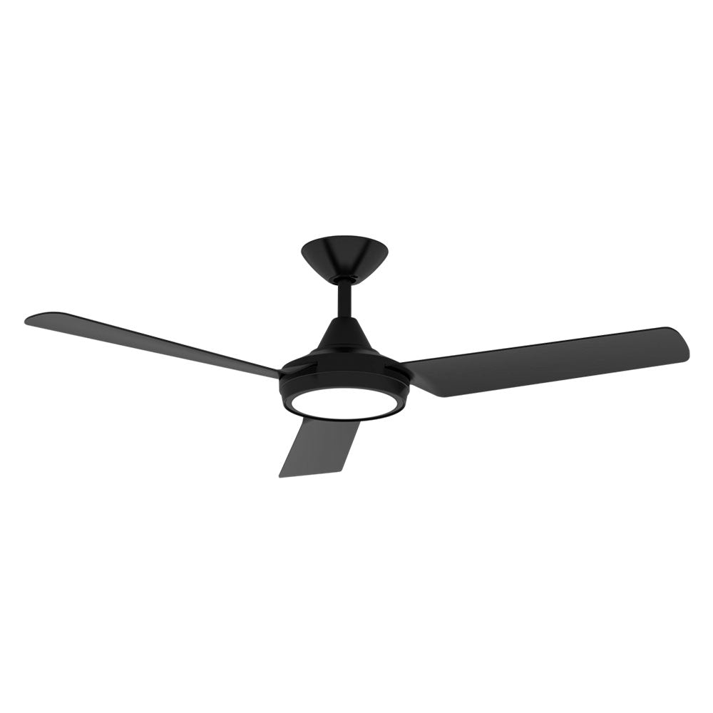 Axis 3 Blade 48" DC Ceiling Fan With 18W Dimmable LED Black / Tri-Colour