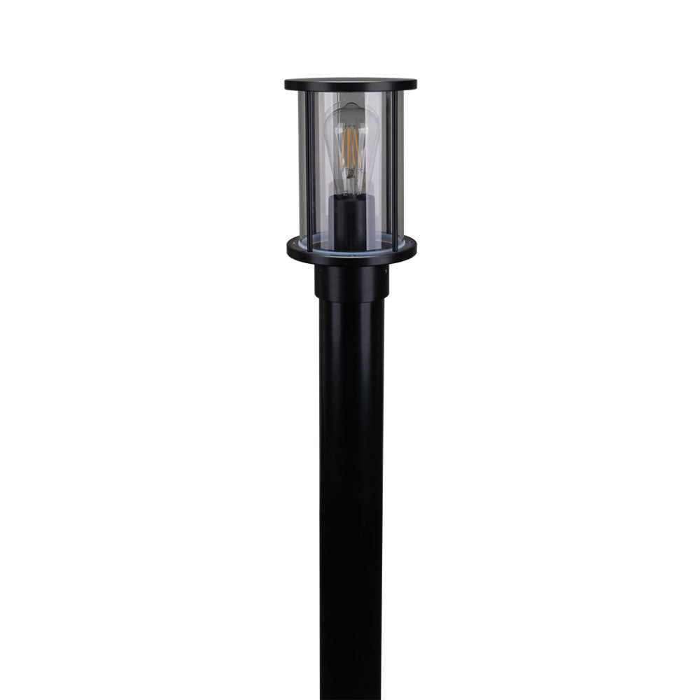 BL-400 Bollard Head With 1 Metre Post Black / Clear