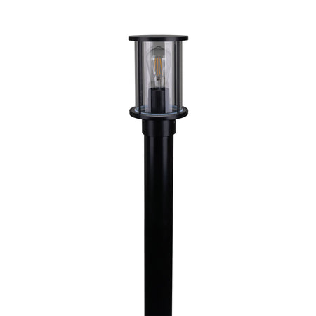 BL-400 Bollard Head With 1 Metre Post Black / Clear