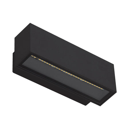 Block 12W 240V Up/Down LED Wall Light Black / Warm White