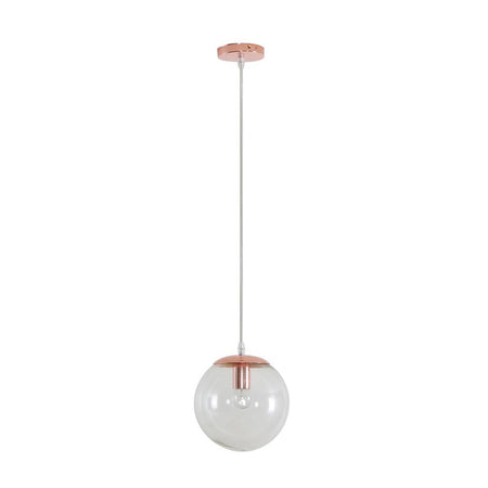Bubble-200 Clear Glass Pendant Rose Gold