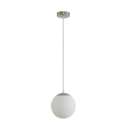 Bubble-200 Opal Glass Pendant Satin Chrome