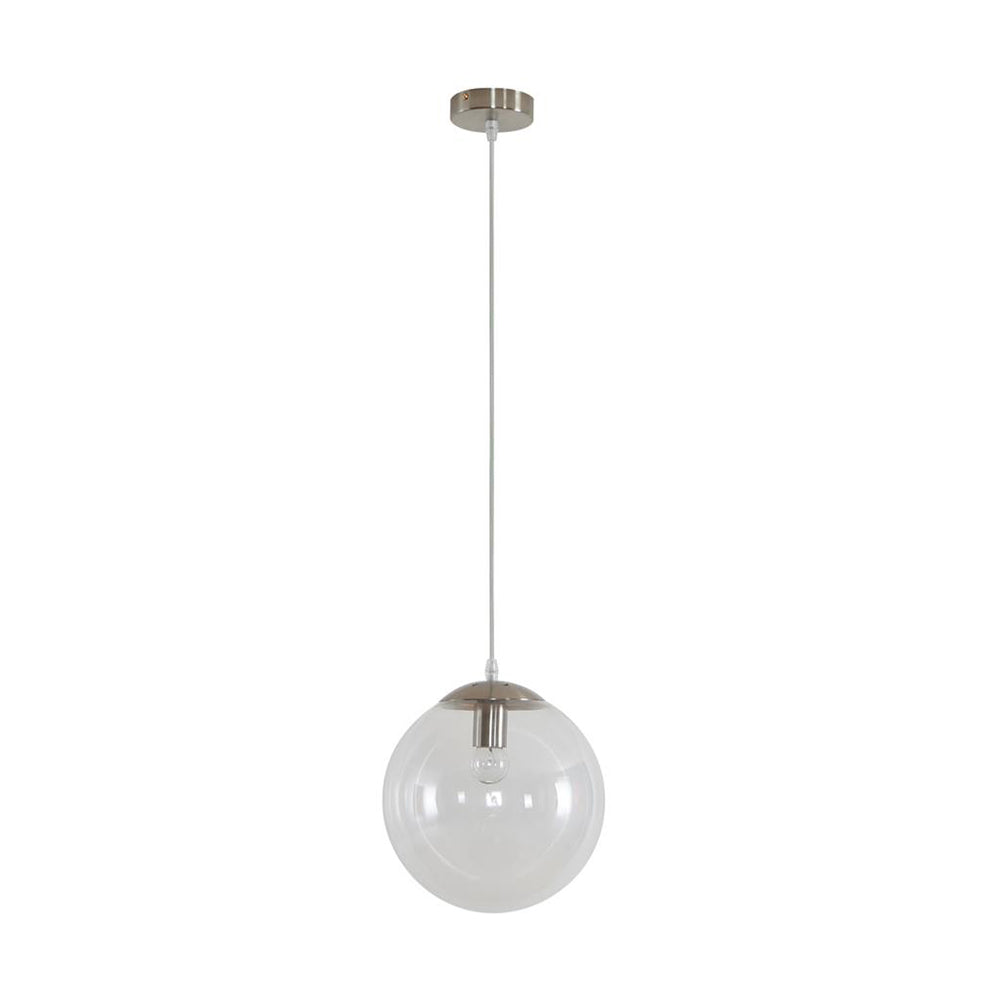 Bubble-250 Clear Glass Pendant Satin Chrome