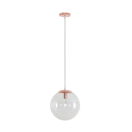 Bubble-250 Clear Glass Pendant Rose Gold