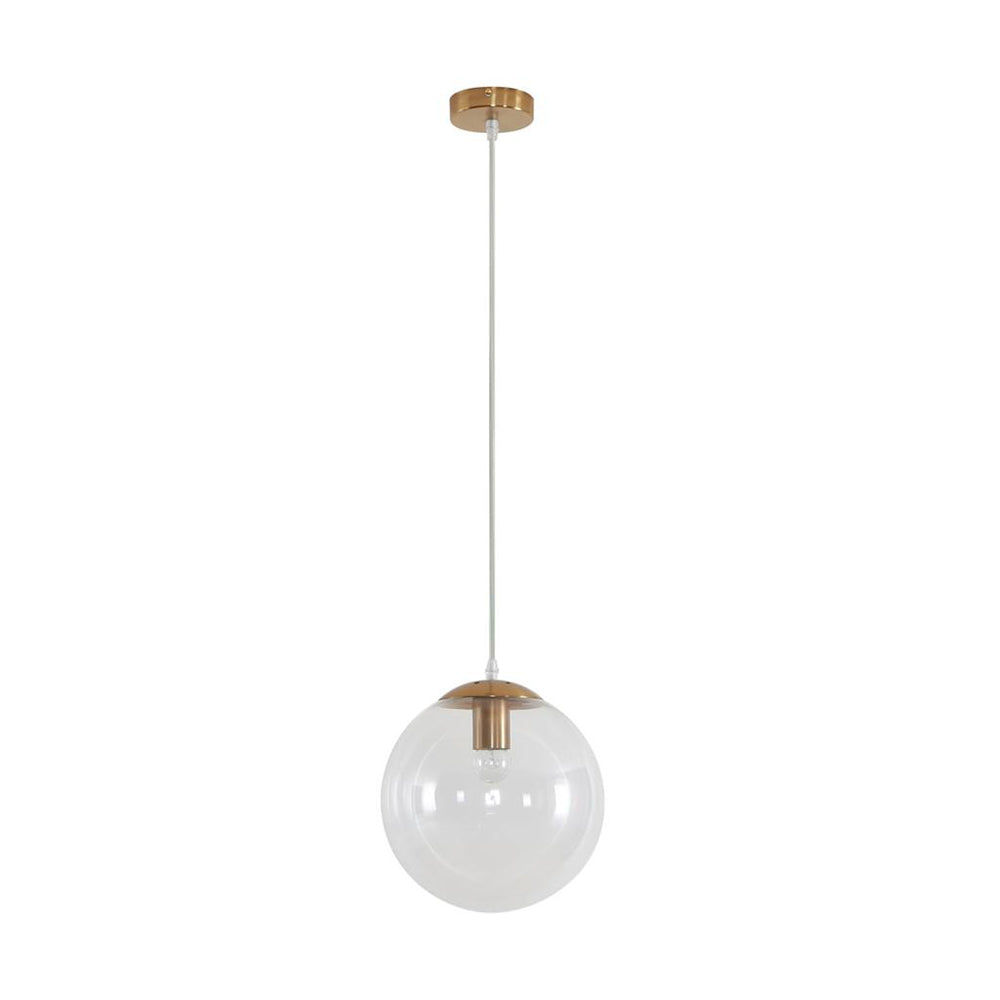 Bubble-250 Clear Glass Pendant Satin Brass