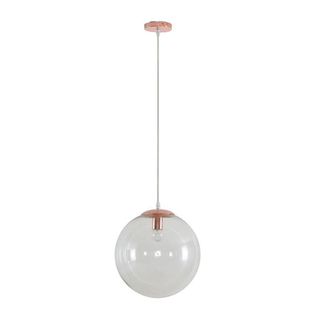 Bubble-300 Clear Glass Pendant Rose Gold