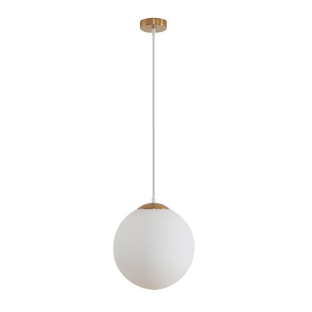 Bubble-300 Opal Glass Pendant Satin Brass