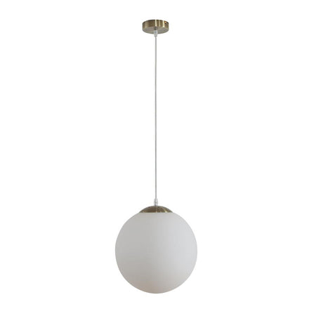Bubble-300 Opal Glass Pendant Antique Brass