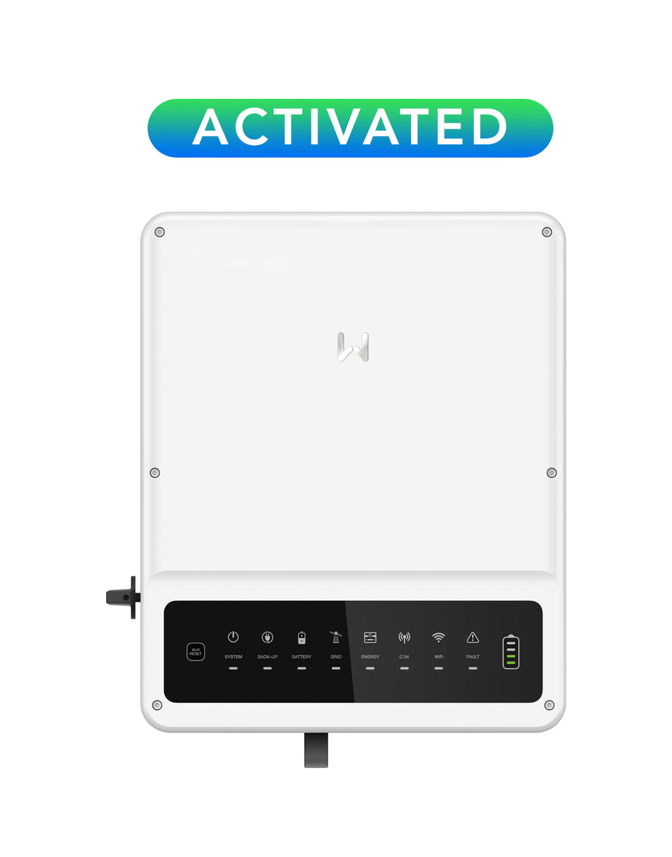 ACTIVATED VERSION  - GoodWe N-EH Battery Ready Hybrid HV Inverter 5.0kW 1 Phase 2 MPPT w/wifi w/DCI w/ GM1000 w/Backup (GW5000N-EH) - Activated version [PN: EHU 5000-03-01P]