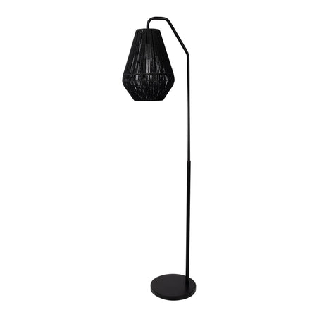Carter-FL Paper Rope Floor Lamp Black