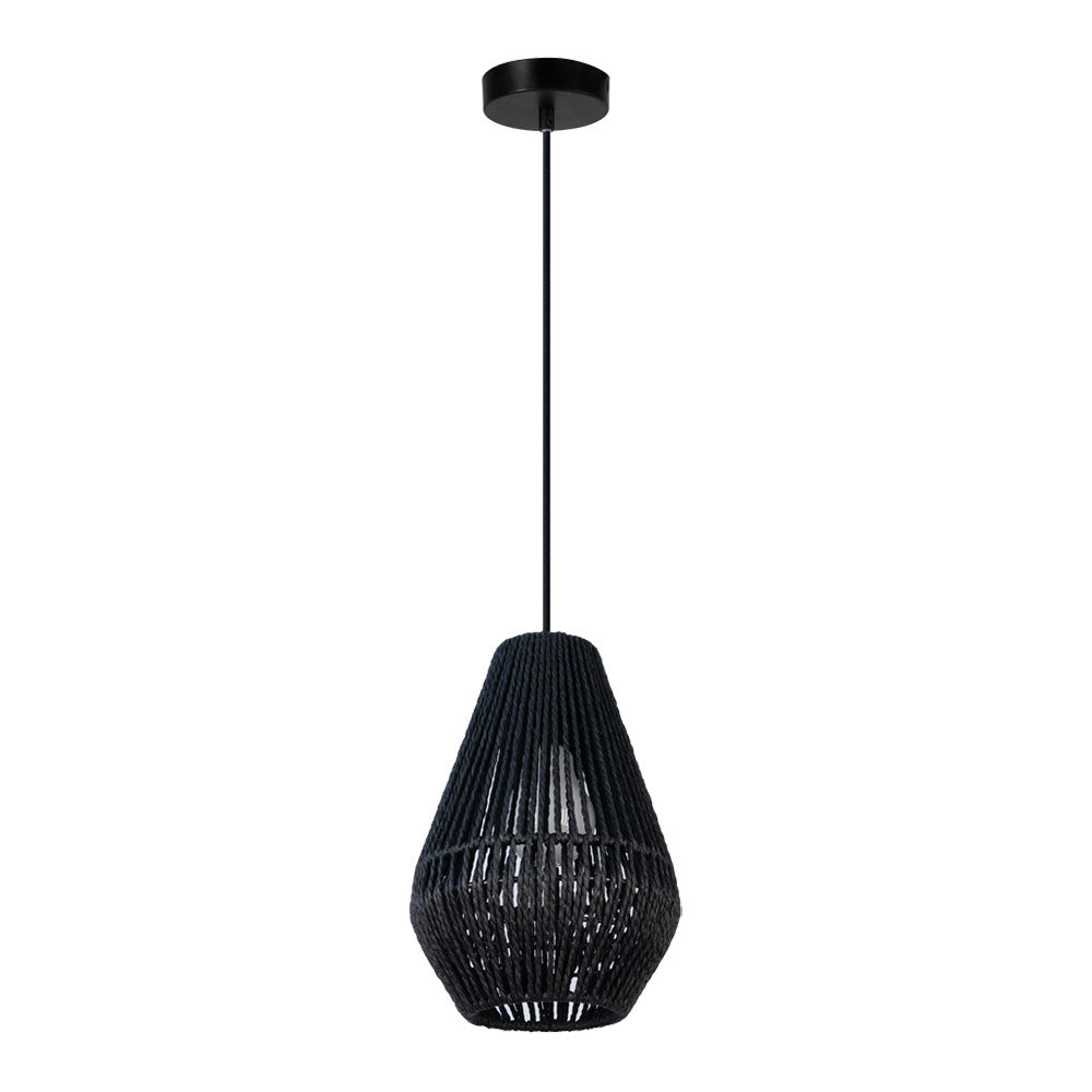 Carter-PDT Paper Rope Small Pendant Black