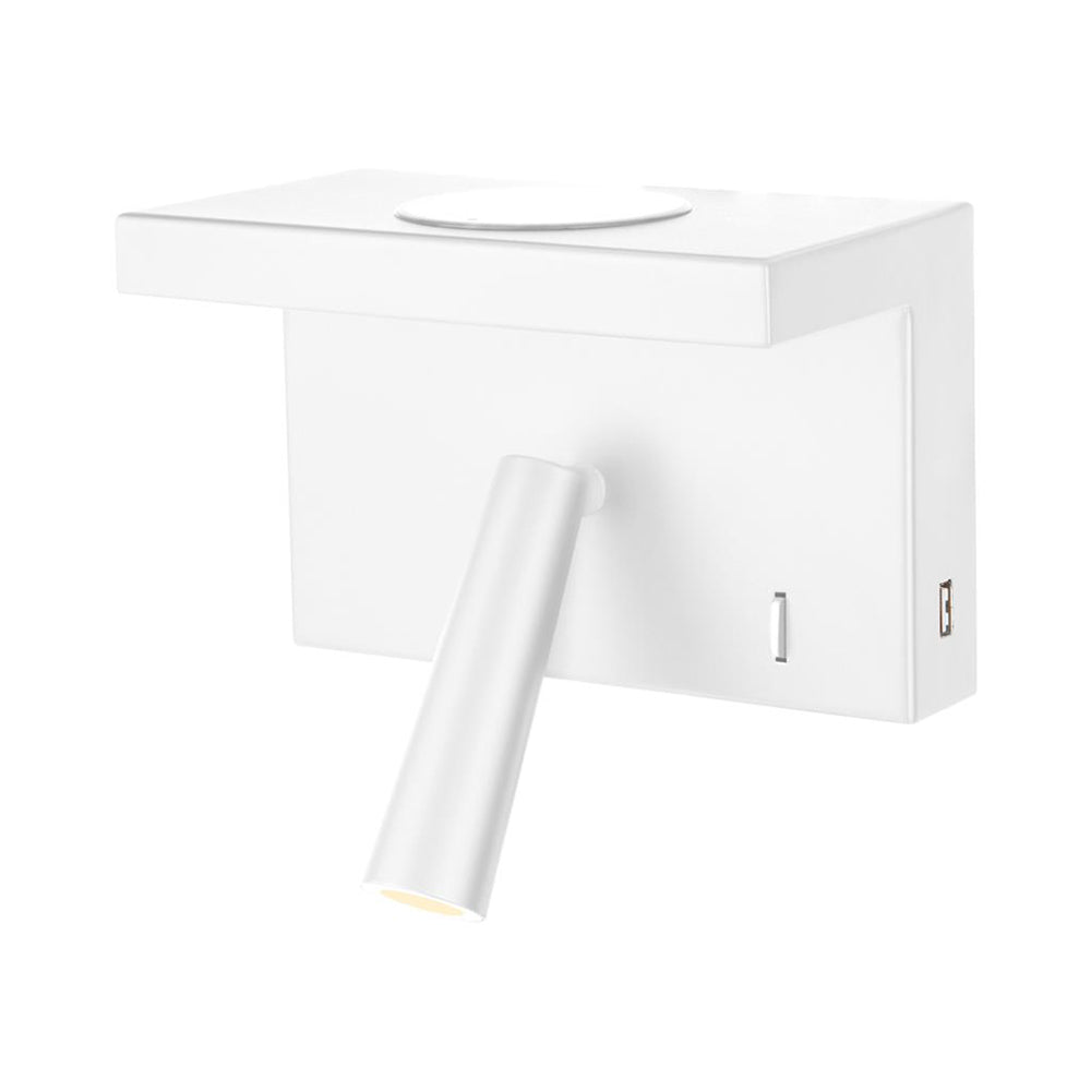 Charge-01 Adjustable 2W Dimmable LED Wireless & USB Charge Wall Light White / Tri-Colour