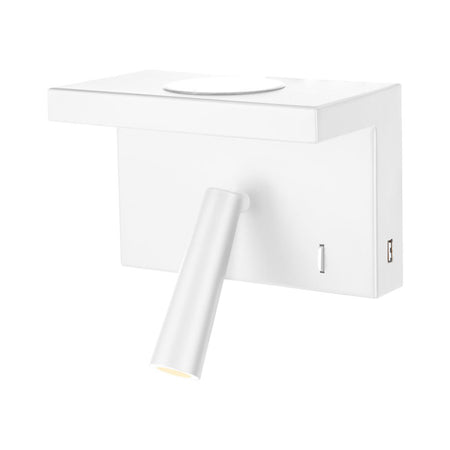 Charge-01 Adjustable 2W Dimmable LED Wireless & USB Charge Wall Light White / Tri-Colour
