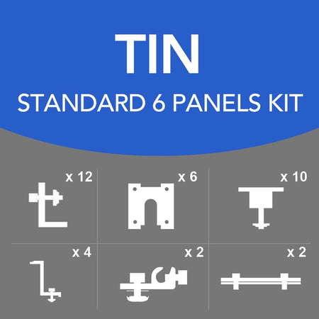 Titan Solar 6 Panels Tin Kit Black 30/35mm - No Rails