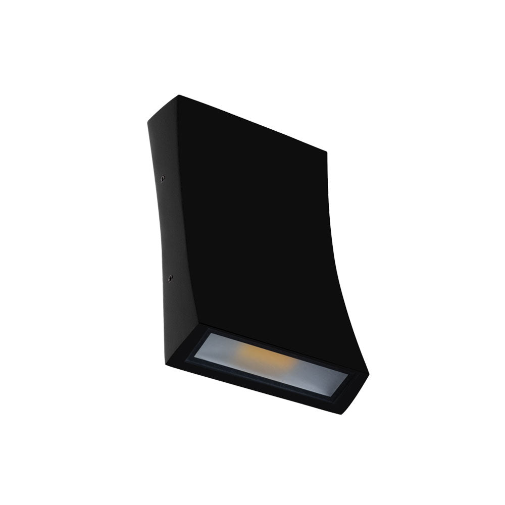 Dent-2 240V 2 x 6W LED Up / Down Exterior Wall Light Black / Tri-Colour IP54