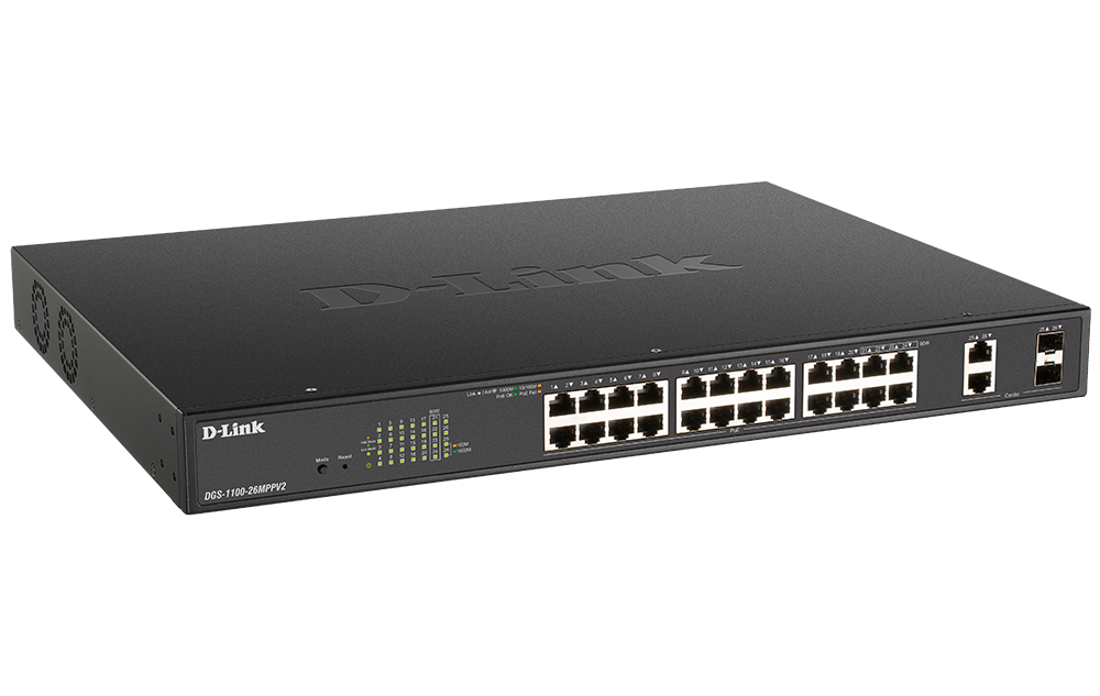D-Link | DGS-1100-26MPPV2 | 26 Port Gigabit Smart Managed PoE++ Switch ...