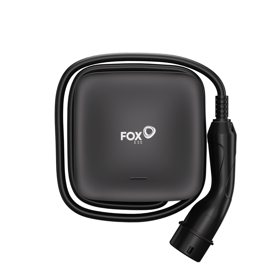FOXESS EV Charger L Series Black 11kW Plug 5m Cables 3Phase w/Bluetooth+Wifi