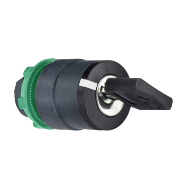 Harmony XB5, Key switch selector head, plastic, black, 22mm, key 455, 3 positions, spring return to center***EMAIL/TEXT FOR PRICING***
