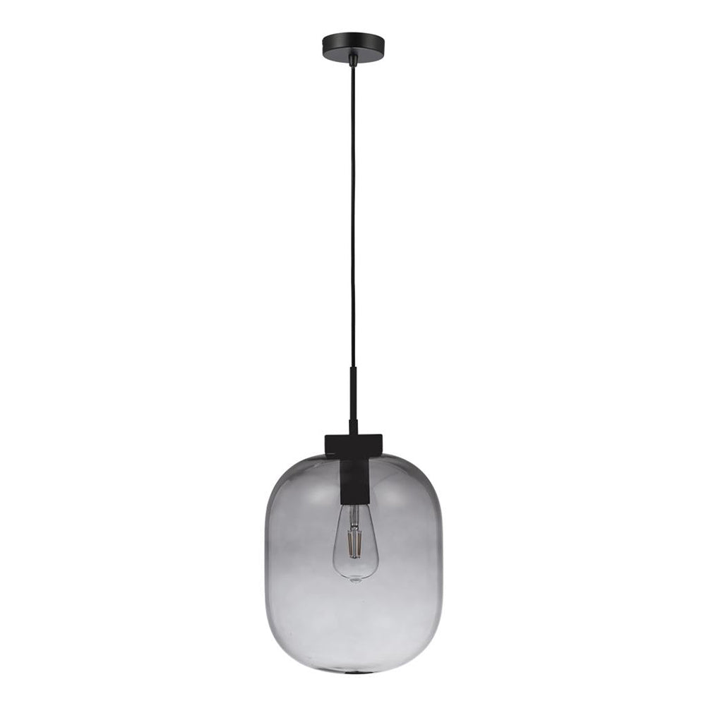 Flaunt Glass Pendant Light Black / Smoke