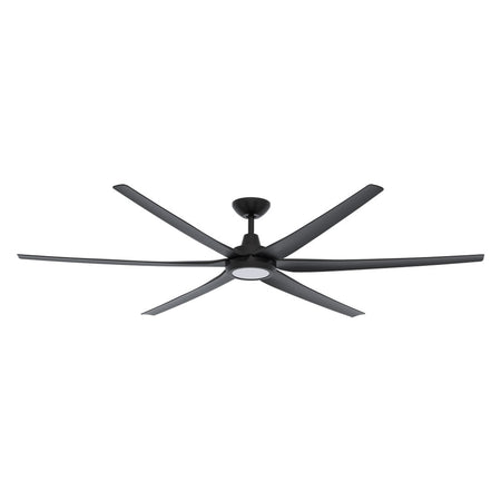 Glide 80" DC 5 Blade Ceiling Fan With 18W Tri-Colour Dimmable LED Black
