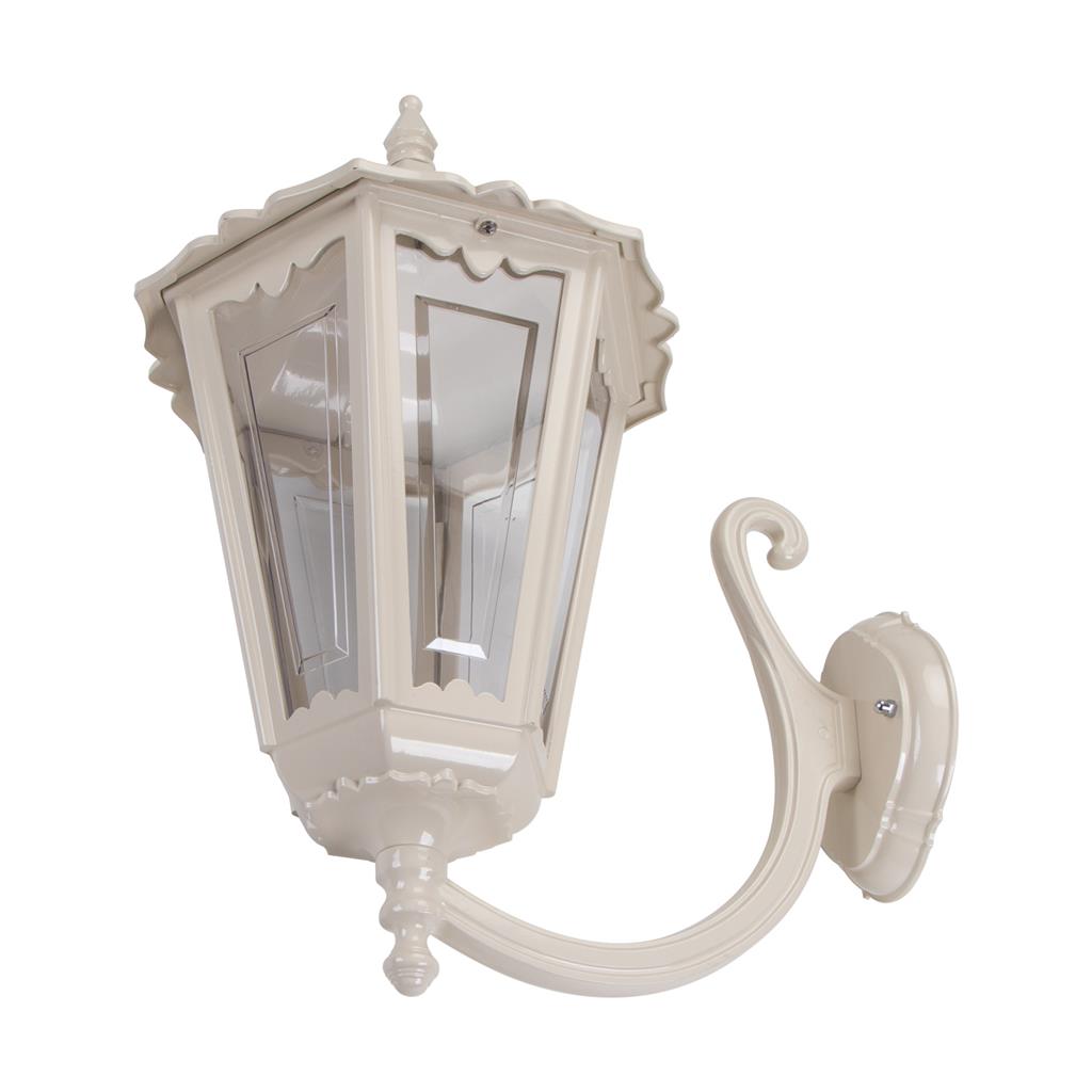 Chester Curved Arm Upward Wall Light Large Beige